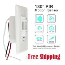 Ac110V Pir Indoor Motion Sensor Light Switch Wall Occupancy Detector Aut... - £20.82 GBP