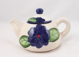 Adorable Teapot Tea Pot Hand Painted Floral Holds 6 Ounces Excellent Condition - £10.10 GBP