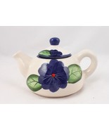 Adorable Teapot Tea Pot Hand Painted Floral Holds 6 Ounces Excellent Con... - $248.79 MXN