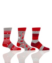 Yo Sox Men's Premium Crew Socks 3 Pairs Canada Day Motifs Red White Cotton 7-12