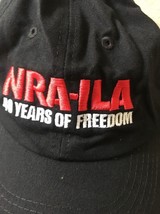 NRA-ILA 40 Years Of Freedom Hat Men&#39;s Adjustable Strapback Cap Black - $28.20