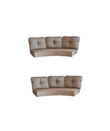 Outdoor furniture replacement cushions curved sofa Elisabeth 2 piece seat / back - $850.41