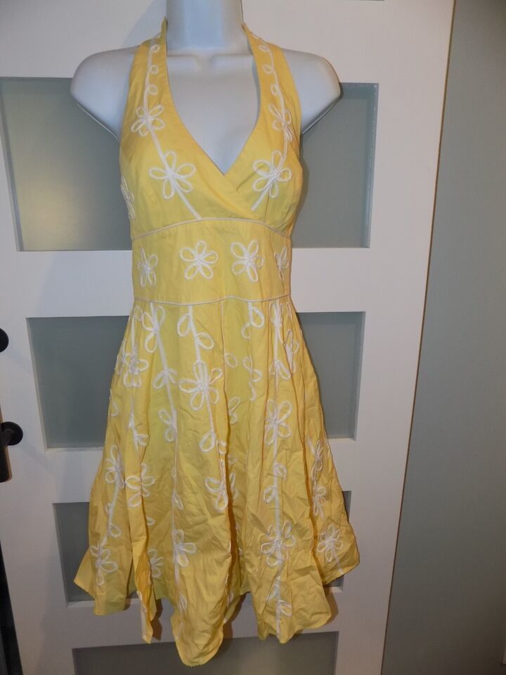 Primary image for Lilly Pulitzer Willa Garden Club Halter Dress Lemon Yellow Size 2 Women's EUC