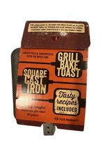 New Rome Industries 1705 Cast Iron Campfire Pie Iron Square Sandwich Cooker - $28.04