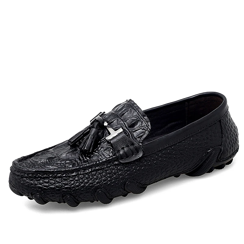 Mens Loafers Genuine Leather Italian Driving Shoes Casual Brand Loafer M... - $75.62