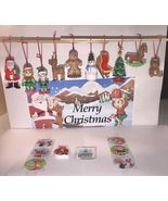 Christmas Ornament Set of 10 with 2 Rudolph Sticker Sheets, Eraser, and ... - £12.78 GBP