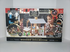 New FAO Schwarz Toy Wooden 2-in-1-Dollhouse - MSRP $140 - £86.03 GBP