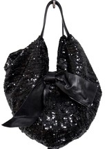 Valentino Large Black Sequin Bow Bag - £1,016.62 GBP