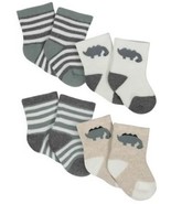 Gerber Boy&#39;s 4-Pack Organic Cotton Wiggle-Proof Socks, Pack of 4, 0-6 Mo... - $9.95
