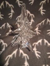 VTG Crystal Glass Christmas Tree 8&quot; tall clear color Rounded Branches Heavy - $14.29