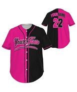 Fully Custom Black and Pink Baseball Softball Team Design Baseball Jersey BS-12 - $29.99 - $44.99