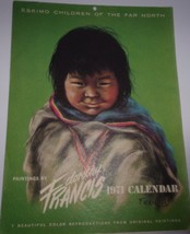 Vintage Eskimo Children Of the Far North 1971 Calendar by Dorthy Francis - £7.85 GBP