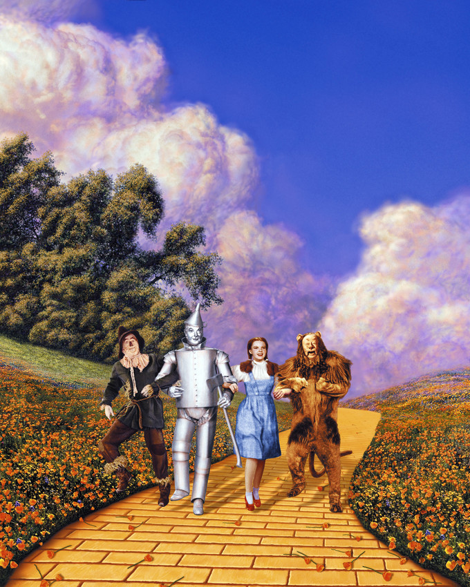 Primary image for The Wizard Of Oz Color Judy Garland Cast 16x20 Canvas Giclee