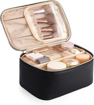 Travel Makeup Bag Portable Cute Leather Cosmetic Bag Large Make Up Bag Makeup Ca - £23.74 GBP