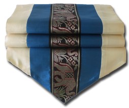 TIL133 blue Elephant table runner tablecloth tablerunner silk 150x30cm 59x12&quot; - £14.34 GBP