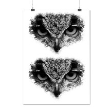 Owl Look Eye Cute Animal Bird World Matte/Glossy Poster A0 A1 A2 A3 A4 | Wellcod - £6.48 GBP+