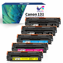 5 Toner 131 C131 Black &amp; Color Set For Canon Imageclass Lbp7110Cw Mf8280 Printer - £73.96 GBP