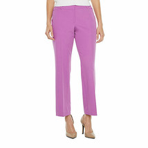 Worthington Women&#39;s Curvy Fit Perfect Trouser Pants Size 8 Honolulu Purple New - $29.02