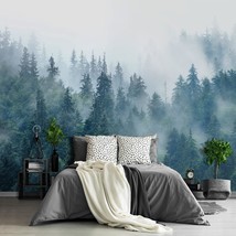 This 195&quot; X 120&quot; Fightal - Forest Fabric Wallpaper Tropical Rainforest J... - $220.94