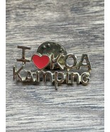 Vintage Gold Tone Enamel I Love KOA Kamping Lapel Pin Hat Pinback KG JD - €12,65 EUR