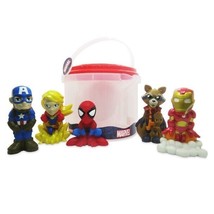 Disney Parks Marvel Bath Toy Set NWT Spiderman Rocket Groot Iron Man Captain - $34.00