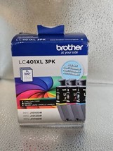 Brother- LC401XL 3PK High-Yield Color Ink Cartridges Cyan/Magenta/Yellow... - £35.27 GBP