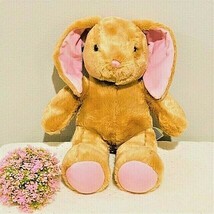 Build A Bear Tan Bunny Rabbit Stuffed Animal Plush Pink Ears 16 Inch Eas... - $9.64