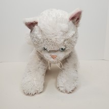 Build a Bear BAB Cream Puff Kitty White Stuffed Cat Blue Eyes Pink Nose 2013 - £9.78 GBP