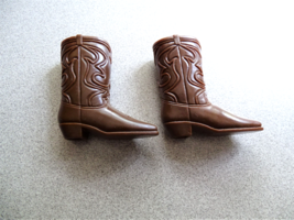 Vintage 1969-70 Mattel Ken Brown Cowboy Boots From &quot;Rally Gear&quot; Outfit - £11.98 GBP