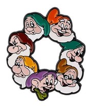 Disney Snow White and The Seven Dwarfs Movie Dwarfs Circle Metal Enamel Pin NEW - £7.65 GBP