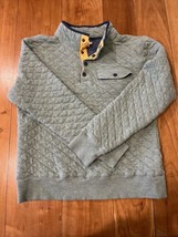 Faherty Shirt Mens Medium Green Long Sleeve Epic Quilted Fleece Pullover - $46.32