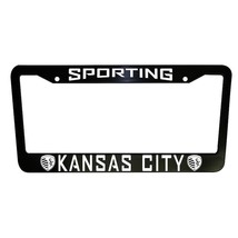 Set of 2 - Sporting Kansas City Car License Plate Frames Plastic Aluminum Black - £17.22 GBP+