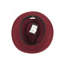 Men BENTLY HEADWEAR Hat Australian Wool Pinch Front Fedora Lite HU425 Burgundy image 2