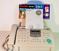 Sharp UX-305 Plain Paper Fax Facsimile Machine-Copier Phone Home Office ... - £62.12 GBP