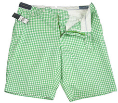 NEW! $80 Polo Ralph Lauren Bright Gingham Shorts!  40  *Green and White* - £39.37 GBP