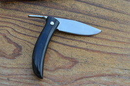 vintage real handmade stainles steel folding knife 5255 - £35.39 GBP