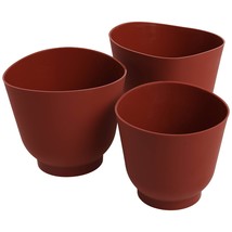 Norpro 3 Piece Silicone Bowl Set, Red, 6.5 x 6.5 x 6.2 inches, As Shown,0.16 L/D - £38.59 GBP