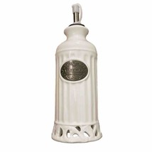 THL Vinegar Bottle White Ceramic Farmhouse French Country Kitchen Decor - £8.01 GBP