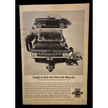 Chevrolet GM Vintage Print Ad 60s Chevy Mechanic Auto Repair Detroit MI - $13.89