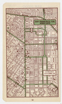 1951 Original Vintage Map Of San Francisco California Downtown Business Center - £19.42 GBP