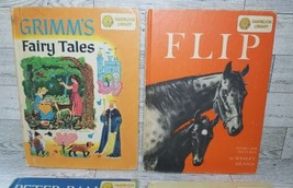 4 My Dandelion Library Children&#39;s Books Vintage Flip Books / 2-Sided HC 1950s - £11.17 GBP