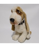 Animal Fair Plush Hound Dog Stuffed Animal Plastic Collar Vintage 1976 - £35.02 GBP