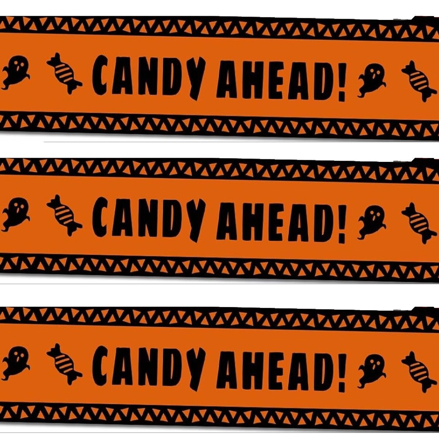 30-Ft Trick-or-Treat CANDY AHEAD Fright Caution Tape Halloween Decoratio... - $3.77