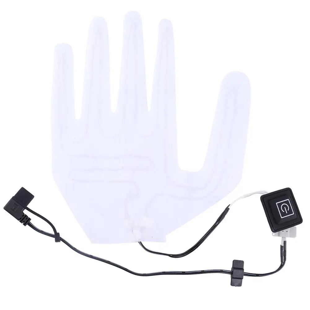 Heated Five-Finger Gloves Sheet Outdoor Cycling Hand Warmer (with Switch) - £11.53 GBP