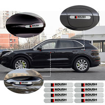 8Pc ROUSH Carbon Fiber Silver Car Side Door Edge Scratch Protector Guard Sticker - £17.58 GBP