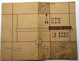 A New Junior High School Is Born Harvey Bolich Jhs 1954 Grand Opening Cuy Falls - £7.00 GBP