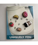 CROCS Uniquely You BREAKFAST Jibbitz Charms 5 Pack Coffee Donut Strawber... - $13.75