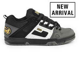 Mens DVS Comanche Skateboarding Shoes NIB Black White Charcoal - £47.25 GBP