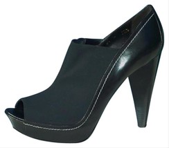 Donald Pliner Couture Leather Platform Shoe New Crepe Elastic Peep Toe N... - $395.00