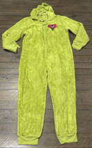 Dr Seuss Grinch Union Suit Sleeper Pajamas Hooded Costume - Women&#39;s L(10) - £10.65 GBP